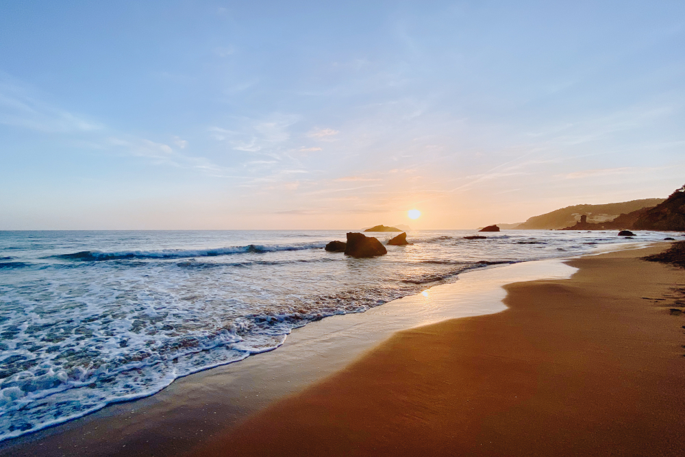 Sunset on the beach